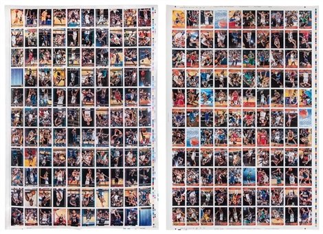1996-97 and 1997-98 Topps Basketball Uncut Sheets Pair (2 Different) – Featuring Kobe Bryant and Allen Iverson Rookie Cards!
